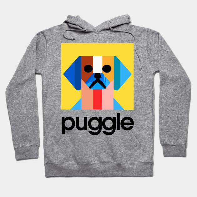 Puggle Art Dog Owner Vintage Funny Puggle Hoodie by BetterManufaktur